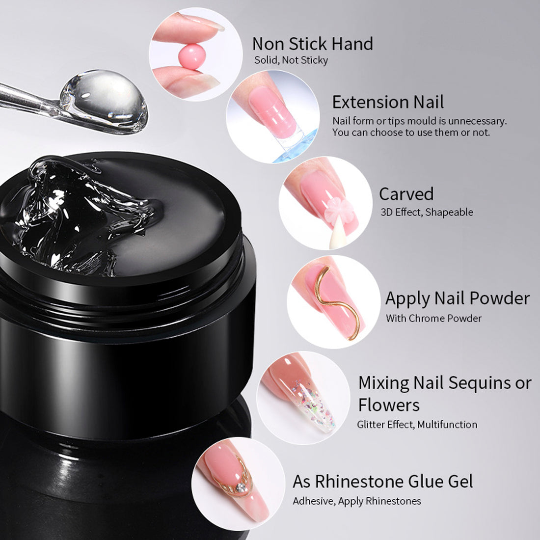 Artificial Nail with gel